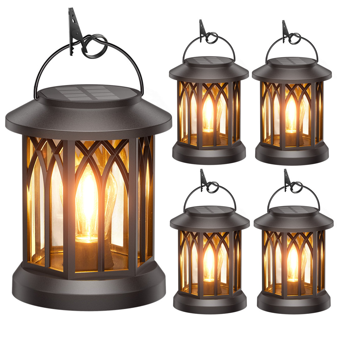 Solar Lanterns Outdoor Waterproof, Upgraded Bright Solar Lantern Lights Outdoor, Solar Powered Lantern Over 12hrs Solar Lights For Outside Garden Yard Patio Decor